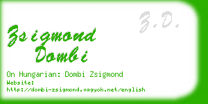 zsigmond dombi business card